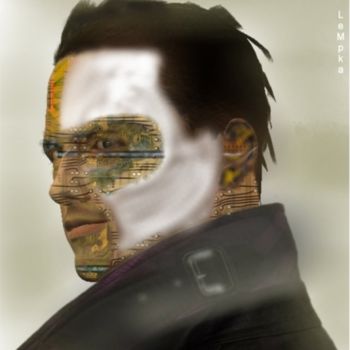 Digital Arts titled "Just a Cyborg Guy" by Katia Lempka, Original Artwork