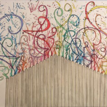 「L’organo」というタイトルの絵画 Katia Coralloによって, オリジナルのアートワーク, 水彩画
