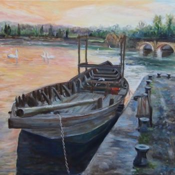 Pittura intitolato "Swansong 2020" da Katie O'Looney, Opera d'arte originale, Olio Montato su Telaio per barella in legno