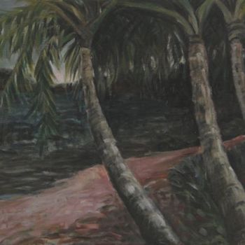 Ζωγραφική με τίτλο "palms" από Katie O'Looney, Αυθεντικά έργα τέχνης