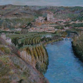 Painting titled "Beynac from Chateau…" by Katie O'Looney, Original Artwork