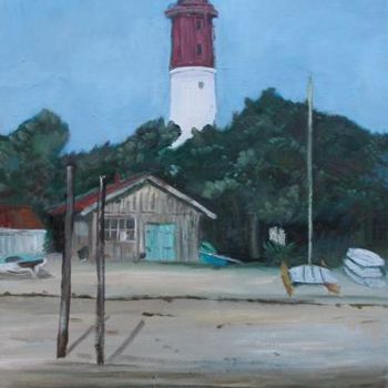 Painting titled "Phare cape ferret" by Katie O'Looney, Original Artwork