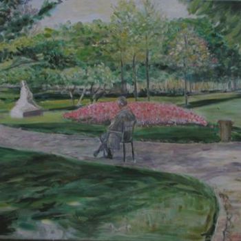 Schilderij getiteld "luxemburg garden" door Katie O'Looney, Origineel Kunstwerk