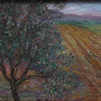 Painting titled "olive tree" by Katie O'Looney, Original Artwork, Oil