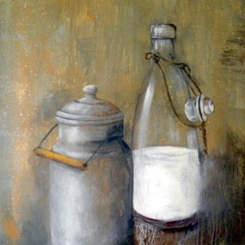 Pintura intitulada "lactescent.jpg" por Katiguil, Obras de arte originais