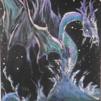 Painting titled "Ocean Dragon" by Katja Humbs, Original Artwork, Acrylic