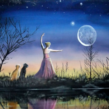 Painting titled "Moon Dance.jpg" by Katja Humbs, Original Artwork, Acrylic