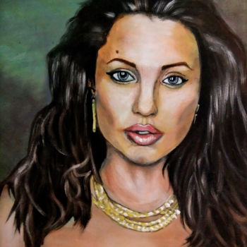 Painting titled "Angelina" by Katja Humbs, Original Artwork, Acrylic