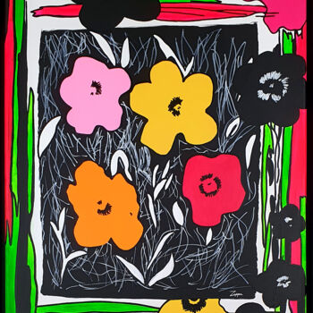 Картина под названием "Andy Warhol" - Katja M. Zippo, Подлинное произведение искусства, Акрил