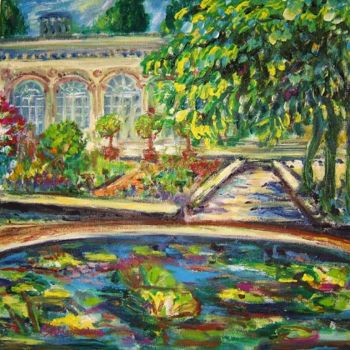 Painting titled "Orangery" by Katerina Koehlerova, Original Artwork, Oil