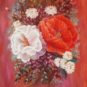Painting titled "red-and-white.jpg" by Katreen Queen, Original Artwork