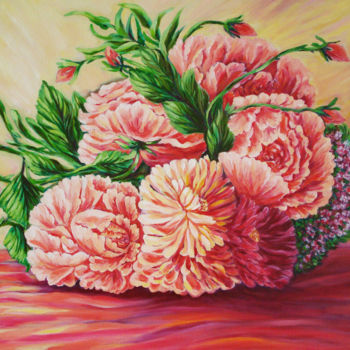 Painting titled "flowers-for-you.jpg" by Katreen Queen, Original Artwork, Oil