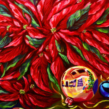 Peinture intitulée "feeling-of-christma…" par Katreen Queen, Œuvre d'art originale, Huile