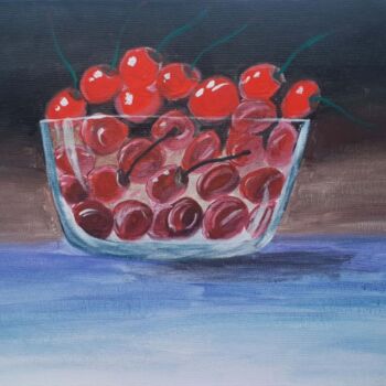 Картина под названием "Cherry" - Ekaterina Goncharenko, Подлинное произведение искусства, Акрил