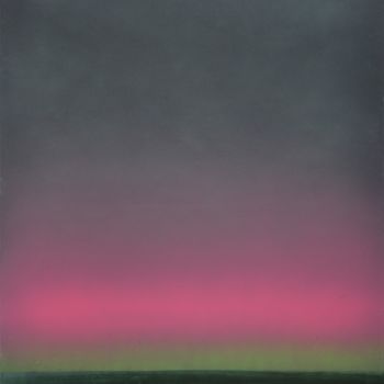 Malerei mit dem Titel "Sunset over the spr…" von Oleksii Ivaniuk, Original-Kunstwerk, Acryl