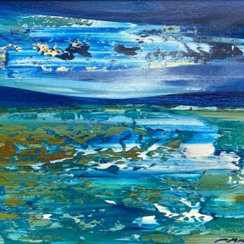 Картина под названием "Subjective landscap…" - Katsiaryna Sumarava, Подлинное произведение искусства, Масло Установлен на Де…