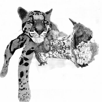 Цифровое искусство под названием "Jaguar" - Katwrina Golban, Подлинное произведение искусства, Акварель