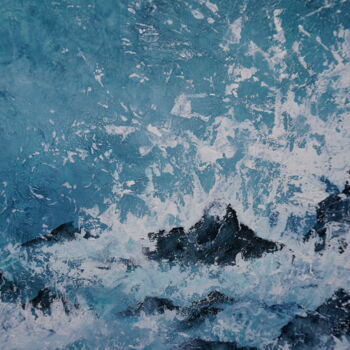 Рисунок под названием "Turbulences" - Katy Becchia Sala, Подлинное произведение искусства, Масло Установлен на Деревянная ра…