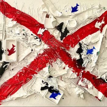 Картина под названием "Say NO to Plastic" - Katy Le Blanc, Подлинное произведение искусства, Масло