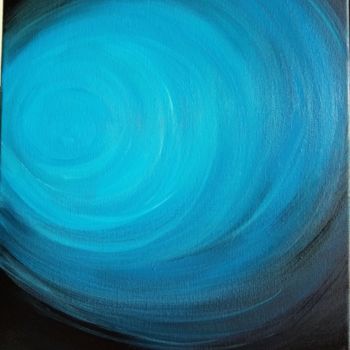 Картина под названием "Tourbillon bleu" - Katy Lecomte, Подлинное произведение искусства, Акрил Установлен на Деревянная рам…