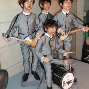 Sculpture titled "Dolls The Beatles" by Katia, Original Artwork, Other