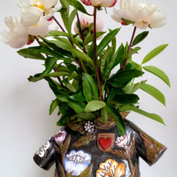 Design intitulée "Vase, objet céramiq…" par Katya M, Œuvre d'art originale, Art de la table