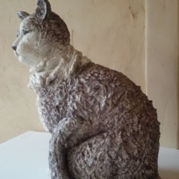 Sculpture intitulée "Ighor chat norvégie…" par Katyveline Ruiz, Œuvre d'art originale, Terre cuite
