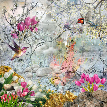 Collages getiteld "GARTEN EDEN 5" door Andrej Barov, Origineel Kunstwerk, Foto's