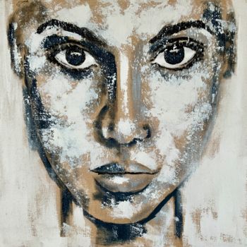 Peinture intitulée "Portrait no. 1692" par Anita Kaufmann, Œuvre d'art originale, Acrylique Monté sur Châssis en bois