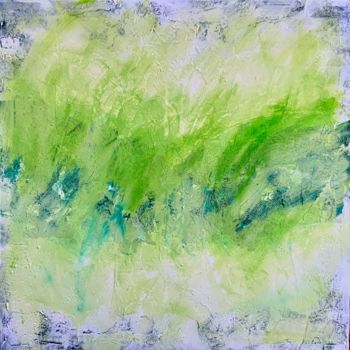 Картина под названием "Abstract no. 921 wh…" - Anita Kaufmann, Подлинное произведение искусства, Акрил Установлен на Деревян…