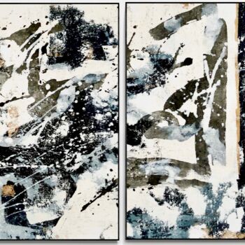 Картина под названием "Abstract no. 421 bl…" - Anita Kaufmann, Подлинное произведение искусства, Акрил