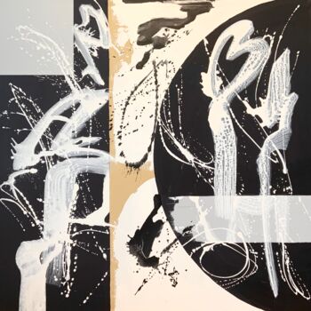 Malerei mit dem Titel "Abstract no. 524 bl…" von Anita Kaufmann, Original-Kunstwerk, Acryl