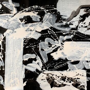 「Abstract no. 624 bl…」というタイトルの絵画 Anita Kaufmannによって, オリジナルのアートワーク, アクリル