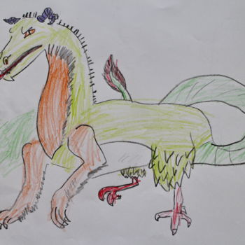 "dragon-ejderha" başlıklı Tablo Kaya Yuzseven tarafından, Orijinal sanat, Diğer