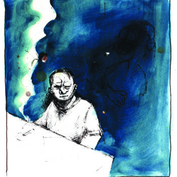 Dibujo titulada "The Pianist" por Kayen, Obra de arte original, Tinta