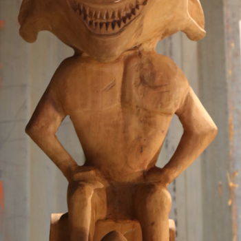 Sculpture intitulée "baclou" par Kayhanga, Œuvre d'art originale, Bois