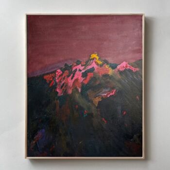 Painting titled "Mountain" by Kazi Muhammed Taki, Original Artwork, Acrylic
