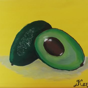 Painting titled "Avocado" by Kazım İPek, Original Artwork, Acrylic