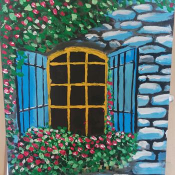 Painting titled "Window" by Kazım İPek, Original Artwork, Acrylic