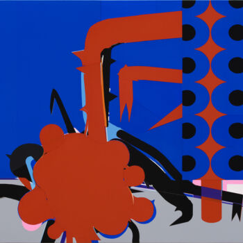 Malerei mit dem Titel "Exterminator" von Kazuhiro Higashi, Original-Kunstwerk, Acryl