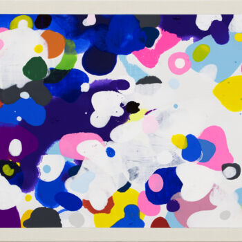Картина под названием "Colorful Soup" - Kazuhiro Higashi, Подлинное произведение искусства, Акрил
