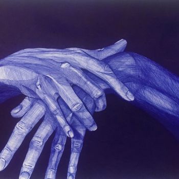 Drawing titled "Anatomie III" by Kelly Baillargeault, Original Artwork, Ballpoint pen