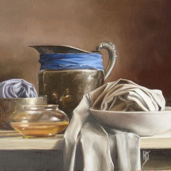 Painting titled "Still Life" by Keanu Dahinden, Original Artwork, Oil