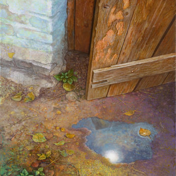 Painting titled "Still life with sun…" by Aleksandr Vutianov, Original Artwork, Oil