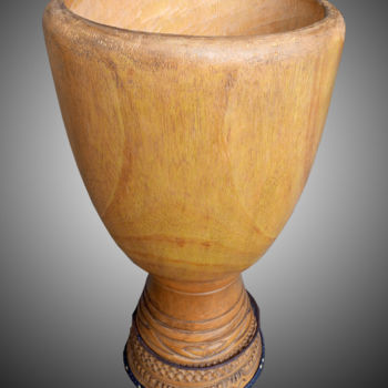 Sculpture intitulée "Fût Djembe Instrume…" par Kebe, Œuvre d'art originale, Bois