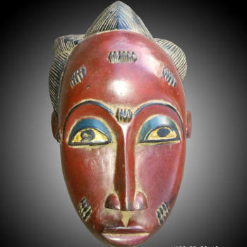 Sculpture intitulée "Masque Baoulé Art A…" par Kebe, Œuvre d'art originale, Bois