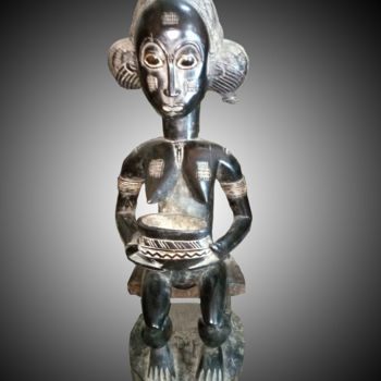 Scultura intitolato "Statuette Baoulé  a…" da Kebe, Opera d'arte originale, Legno