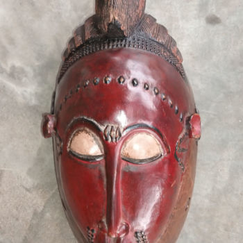 Escultura titulada "Masque Baoulé de la…" por Kebe, Obra de arte original, Madera