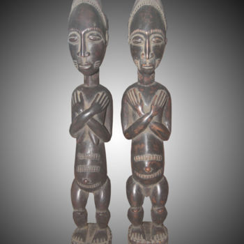 Sculpture titled "KA90307" by Kebe, Original Artwork, Wood