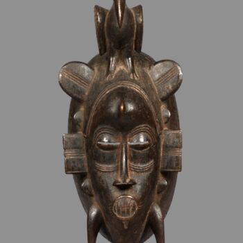 Escultura intitulada "Masque Senoufo  art…" por Kebe, Obras de arte originais, Madeira
